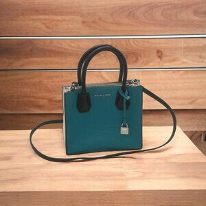 Michael Kors Mercer Color-Block Leather Cross Body